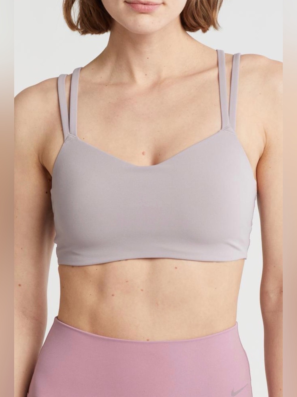 Nike Women’s Zenvy Strappy Light-Support Padded Sports Bra - Lavender. Size L